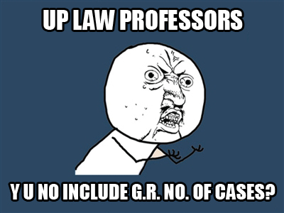 Y U No-UP Law