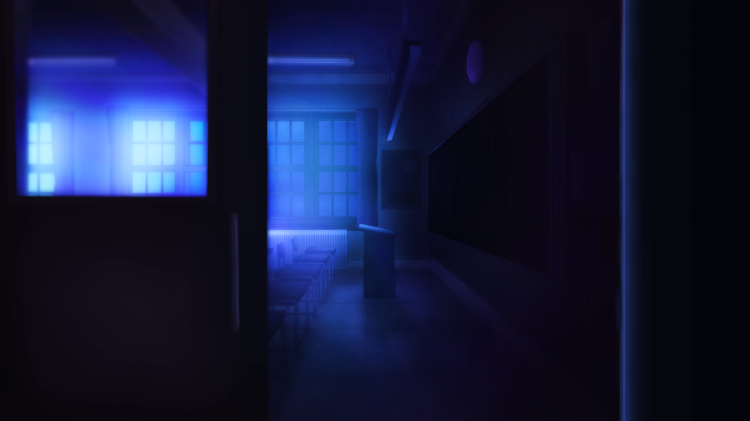 Classroom Entrance (Night) by Enigma-XIII on DeviantArt
