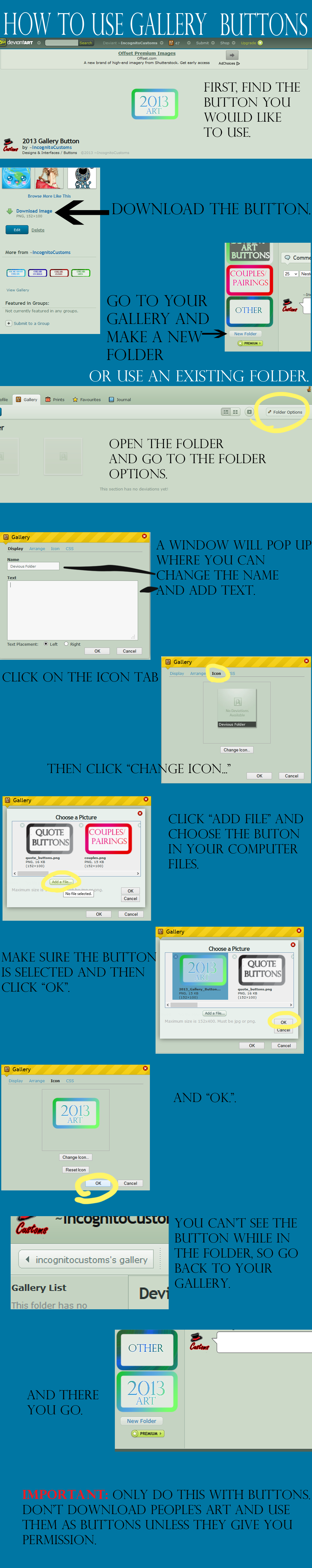 How to use Gallery Buttons by IncognitoCustoms on DeviantArt