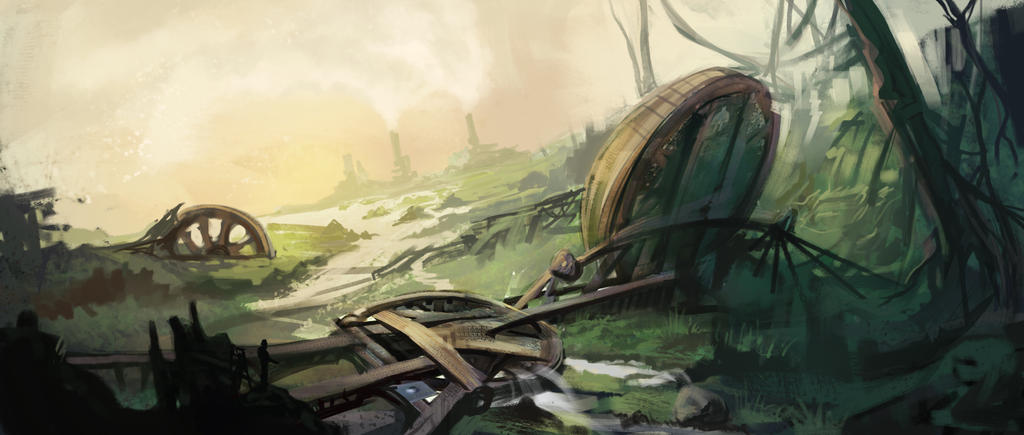 Post-apocalyptic river by Tea-of-Doom on DeviantArt