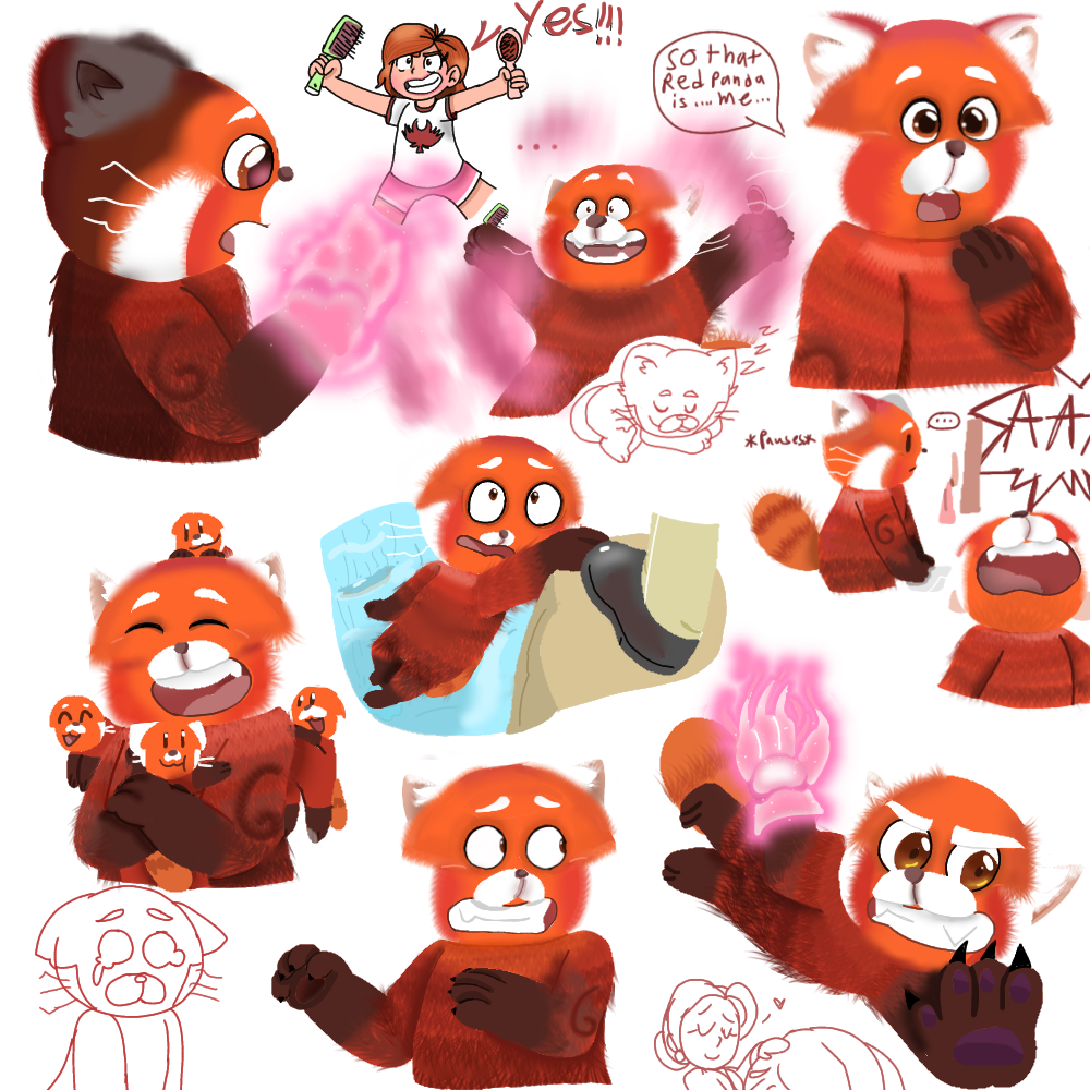 Turning red doodles red panda mei by Redgirl102 on DeviantArt