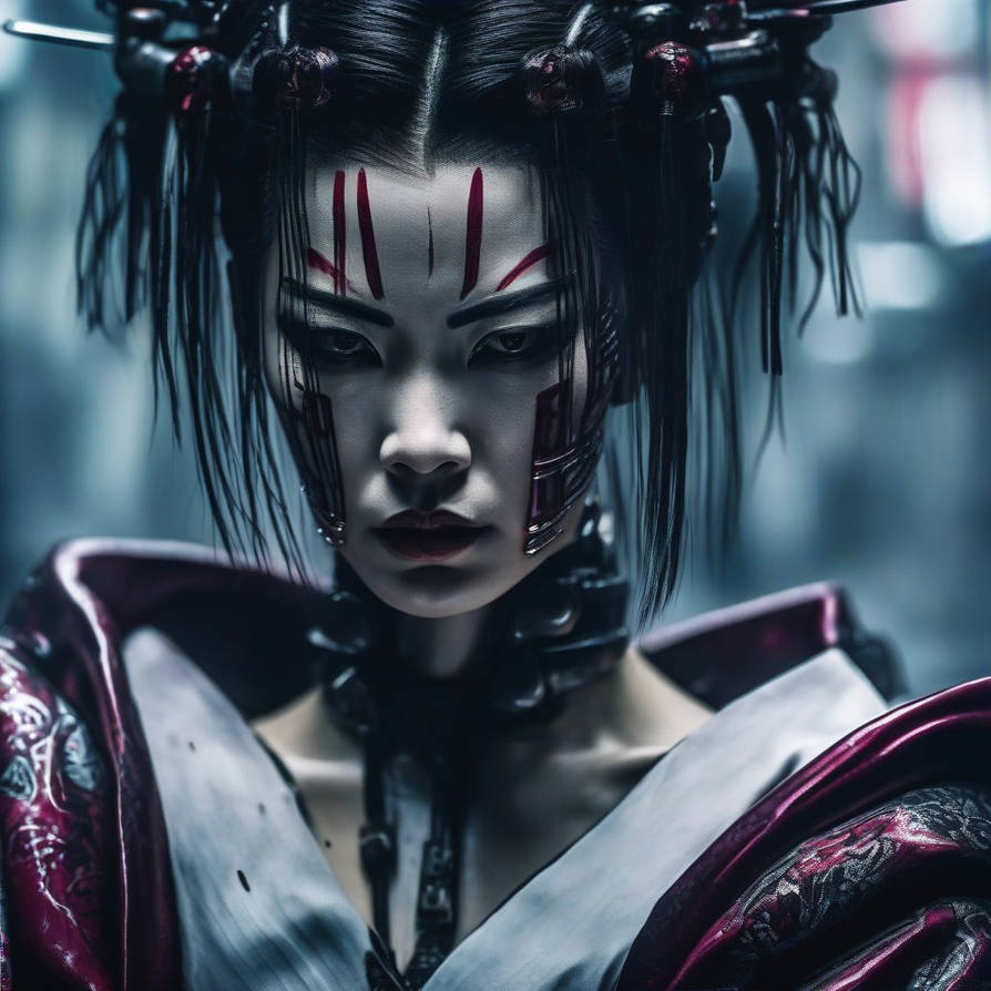 cyborg geisha by realbirdman23 on DeviantArt
