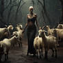 witch with goats