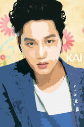 My second vector pop art of Exok Kai by KpopGurl