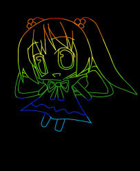 Fairy Chibi Lineart Rainbow