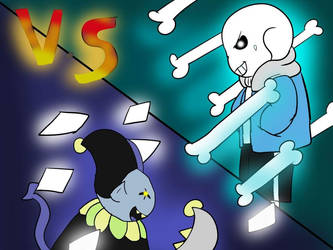 Sans vs jevil (undertale vs deltarune animated)