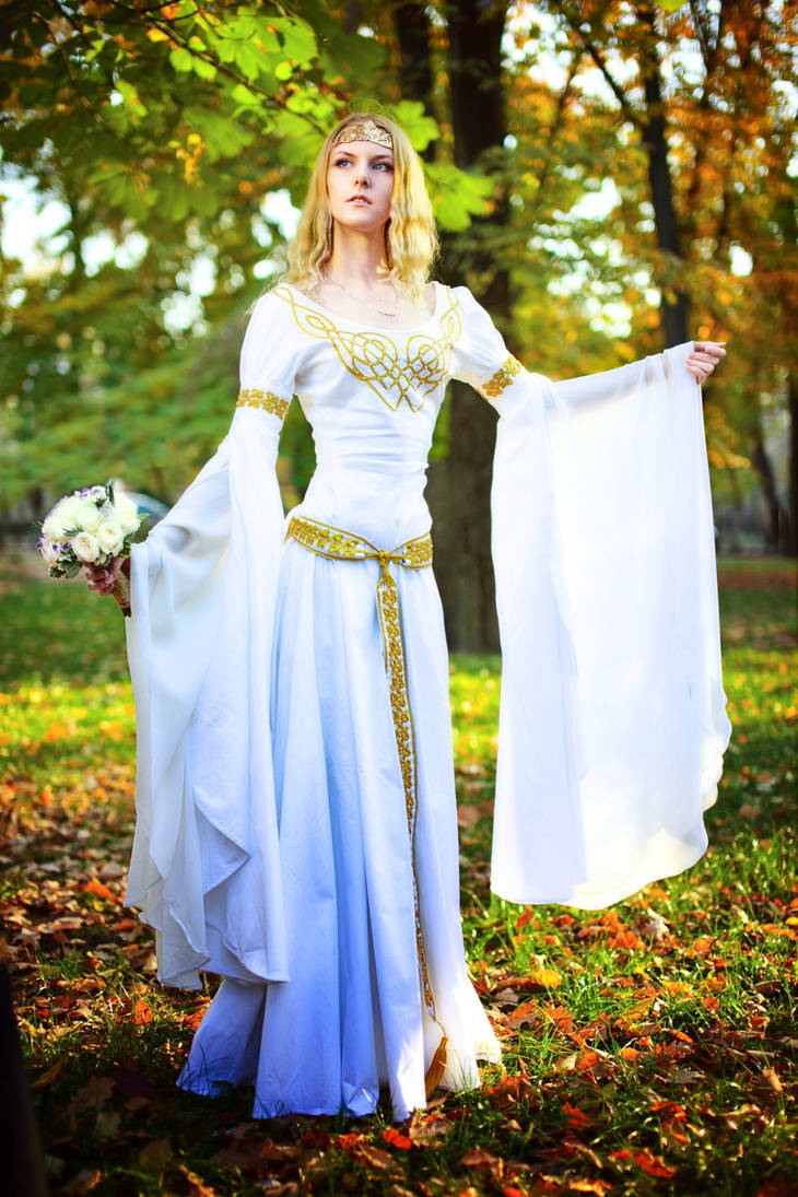 The Elven wedding dress by Ainaven on DeviantArt