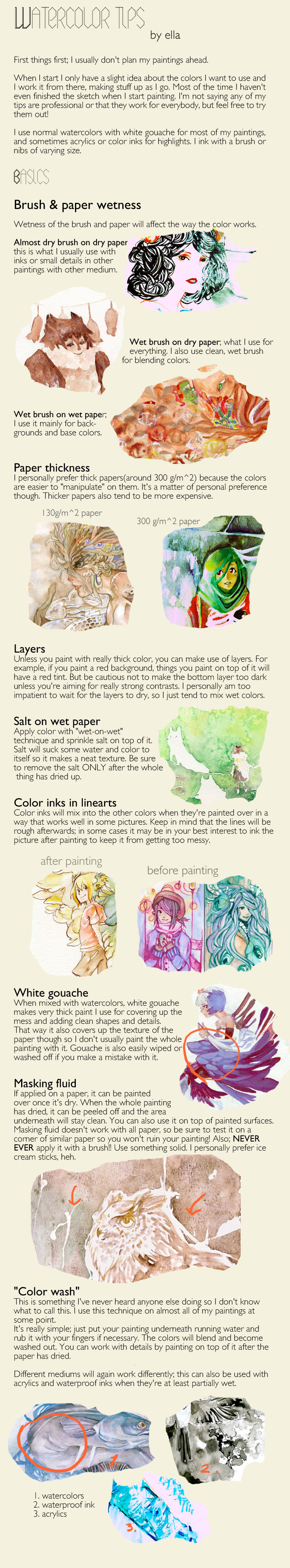 Watercoloring tips