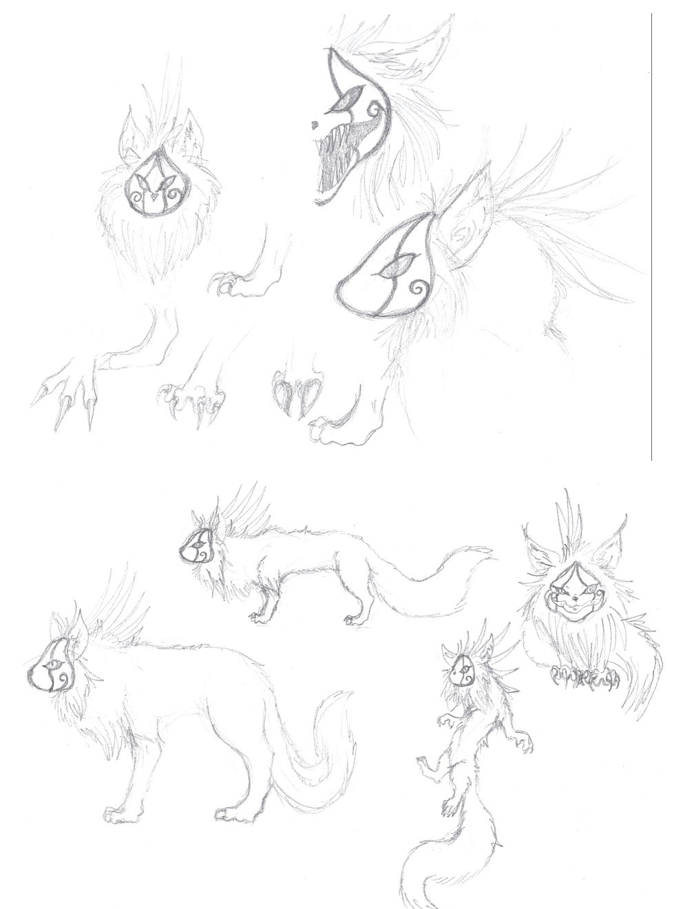 Mask Critter Sketches