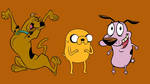 Scooby Doo, Courage and Jake the Dog by IsabelleDe2008