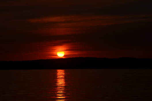 Setting Sun - Green Lake, Wisconsin