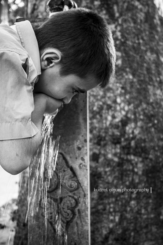 water and child