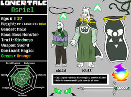 [Lonertale] Asriel Reference Sheet