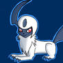 Absol lying down