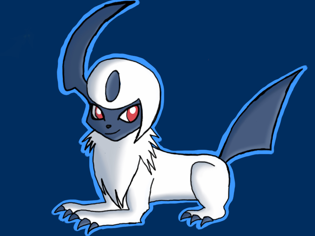 Absol lying down