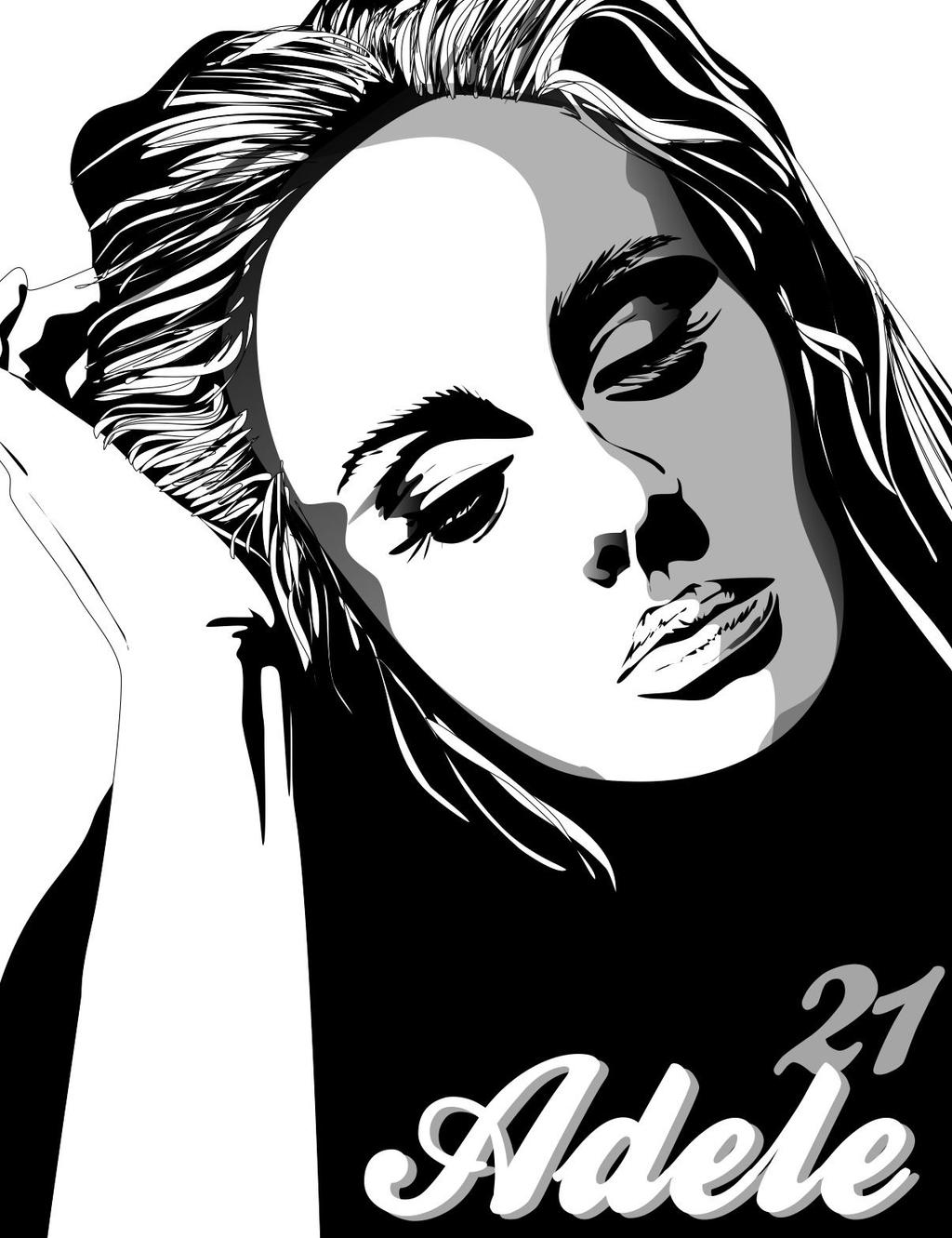 Adele illustration by LetKevinDesignIt on DeviantArt