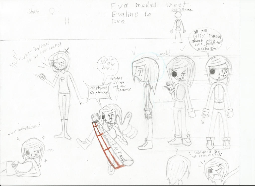 Eva Model Sheet (Old) by McDougleAnimoodle on DeviantArt