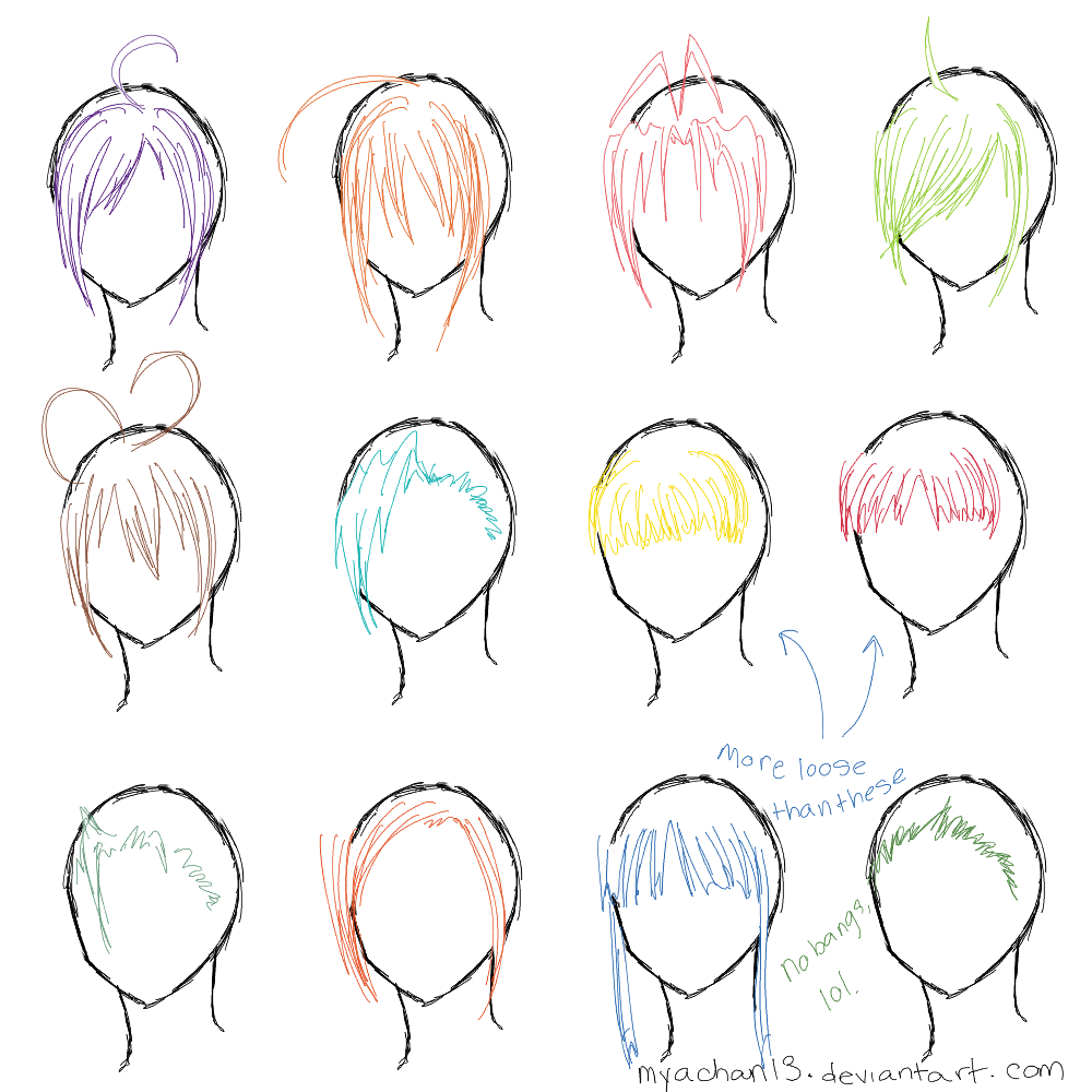 Various Male Anime+Manga Hairstyles by Elythe on DeviantArt