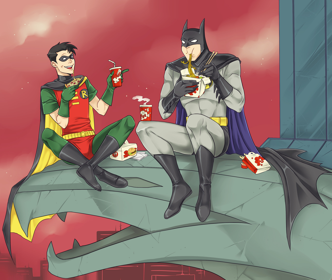 Batman and Robin by LinART on DeviantArt