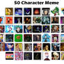 50 characters meme