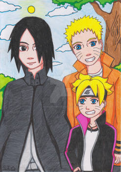 Sasuke,Naruto und Boruto
