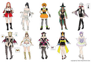 Official DOA Halloween Concept Art (Girls)