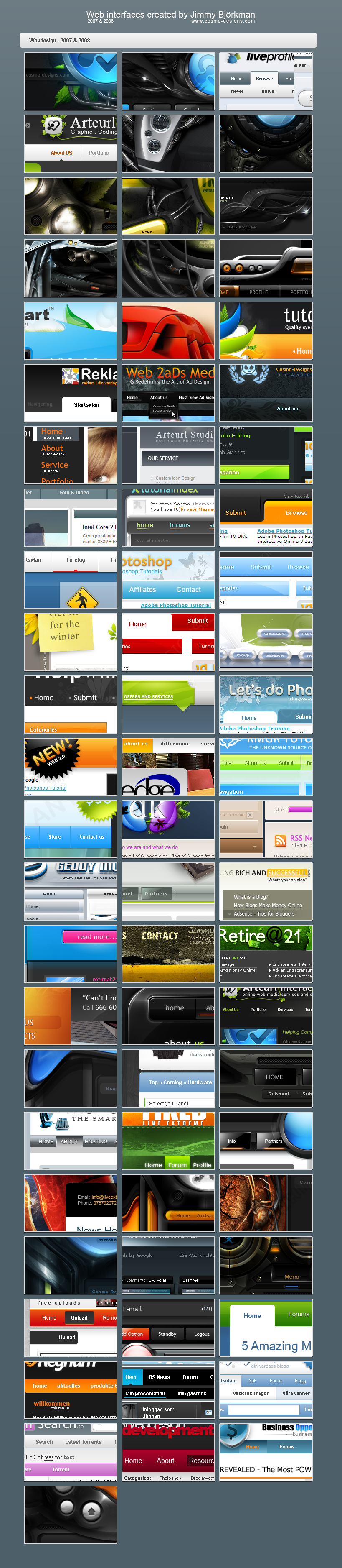 Web interface Collection 07-08