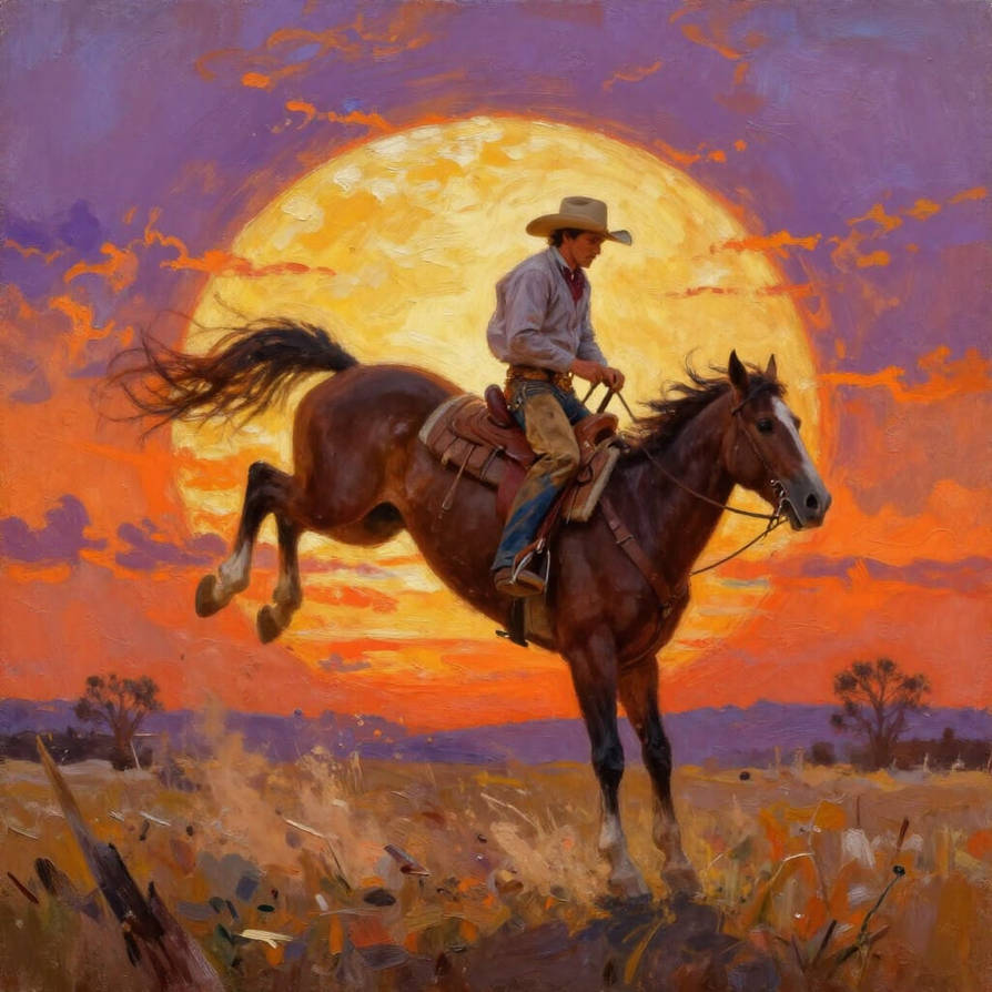 Bull Rider Sunset Sunset Rider 1 by PigletRay on DeviantArt