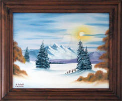 Winter landscape oil color / Winterlandschaft