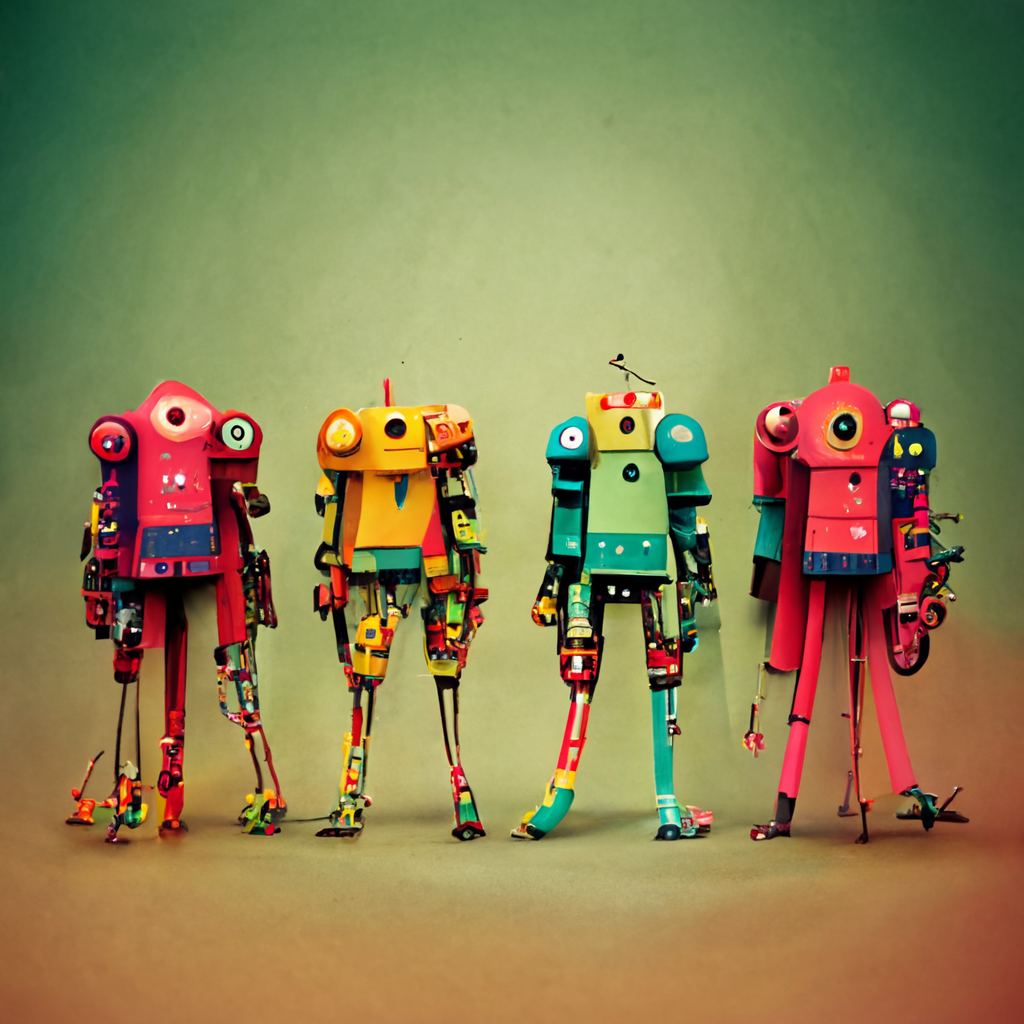 Colorful Robots by CryVan on DeviantArt