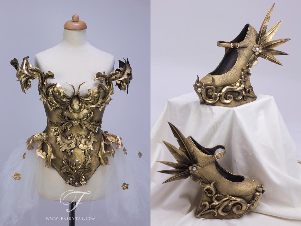 Baroque armor dress and shoes by Fairytas