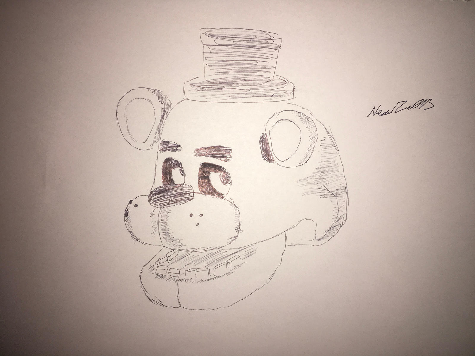 Freddy fazbear drawing by NeonZero13 on DeviantArt