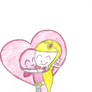 Kirby and Zelda Hug