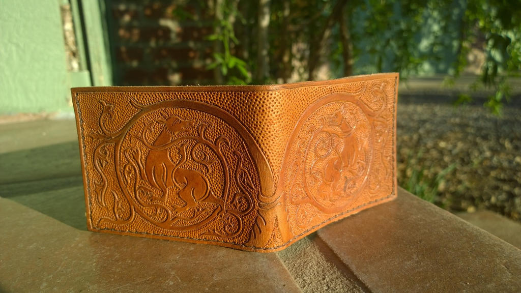 Leather Wallet with Medieval Alterpiece Motif by Gerhard-von-Liebau on ...