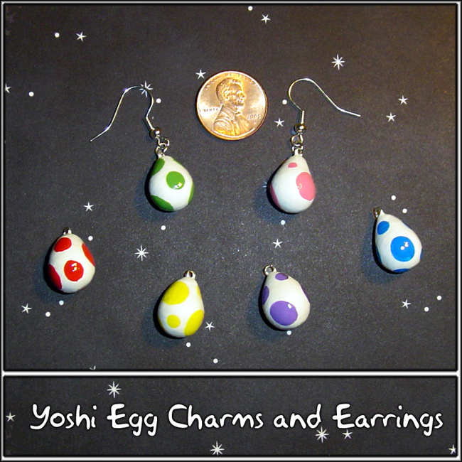 Yoshi Egg Charm Earrings