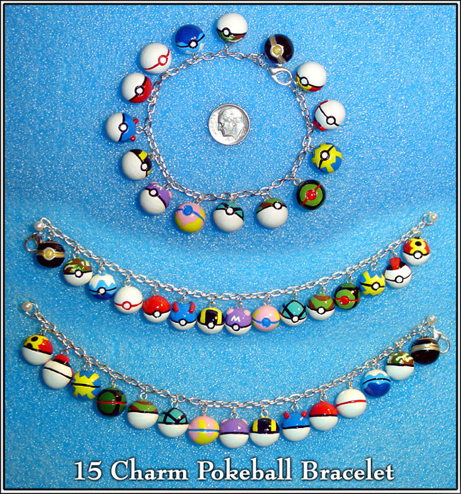 Pokemon - 15 Charm Pokeball Bracelet