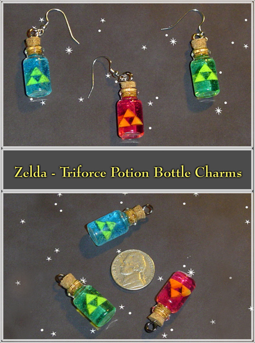 Zelda - Triforce Potion Charms