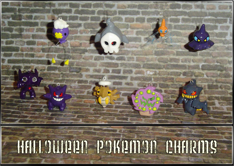 Halloween Pokemon Charms by YellerCrakka