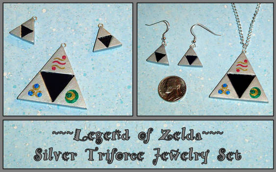 Zelda Silver Triforce Jewelry