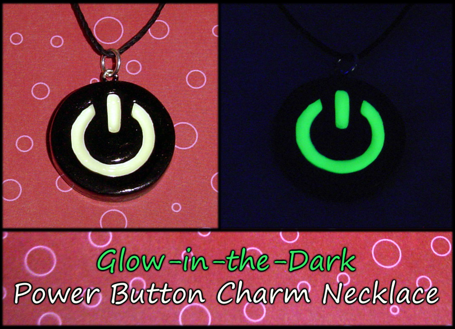 Glowing Power Button Necklace