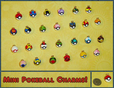 Pokemon - Mini Pokeball Charms