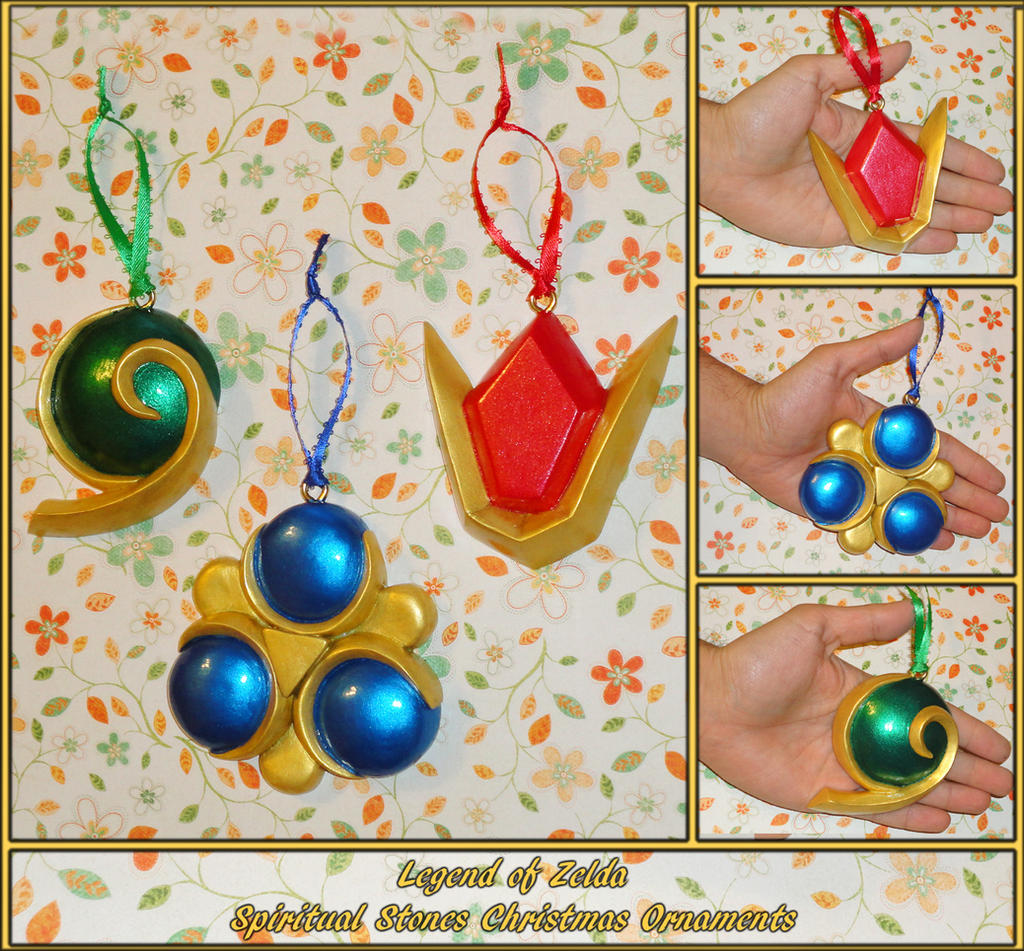 Zelda - Spiritual Stones Ornament Set by YellerCrakka