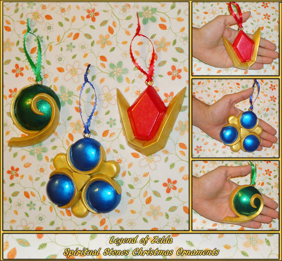 Zelda - Spiritual Stones Ornament Set by YellerCrakka