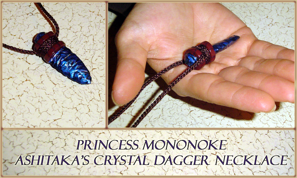 Princess Mononoke Hime - Crystal Dagger Necklace