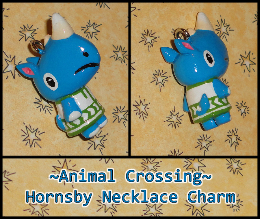 Animal Crossing - Hornsby Rhino Necklace Charm