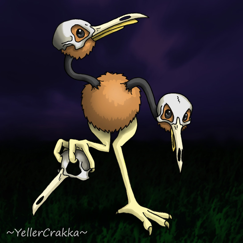 Pokemon Halloween - Doduo with Dodrio Skulls