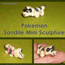 Pokemon - Sandile Mini Sculpture - Handmade