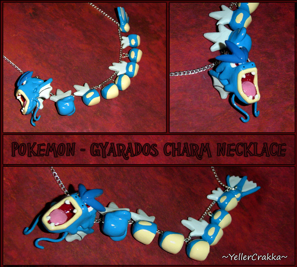 Pokemon - Gyarados Charm Necklace - Handmade PKMN