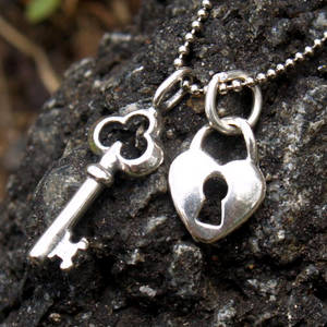 Lock and Key Charm Necklace