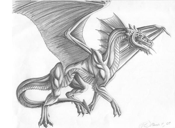 Black Dragon black and white